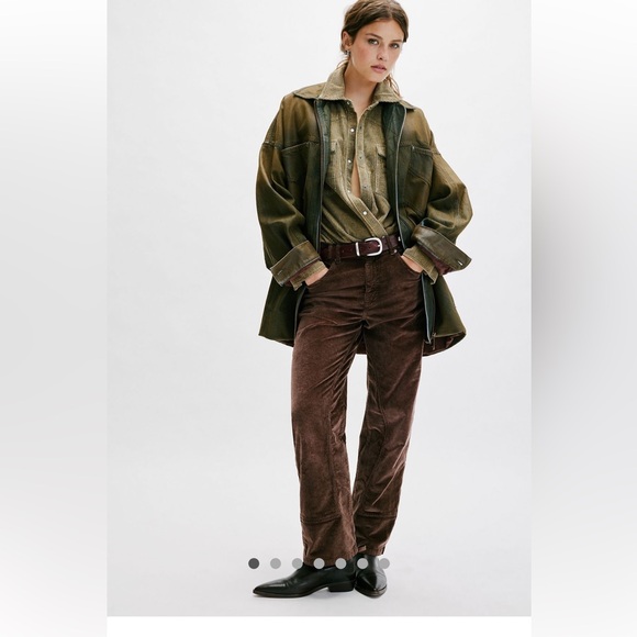 Free People We The Free Risk Taker Cord Jeans-Chocolate Truffle-NWOT - Picture 3 of 9